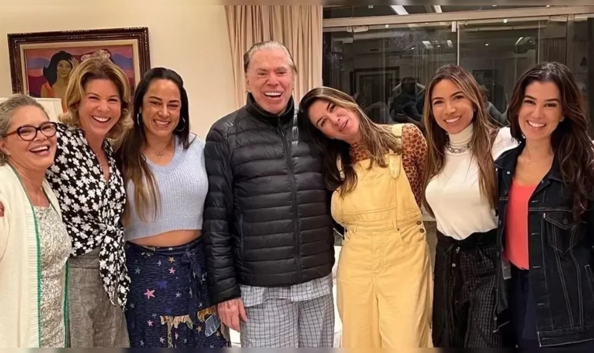 Silvio Santo e suas seis filhas