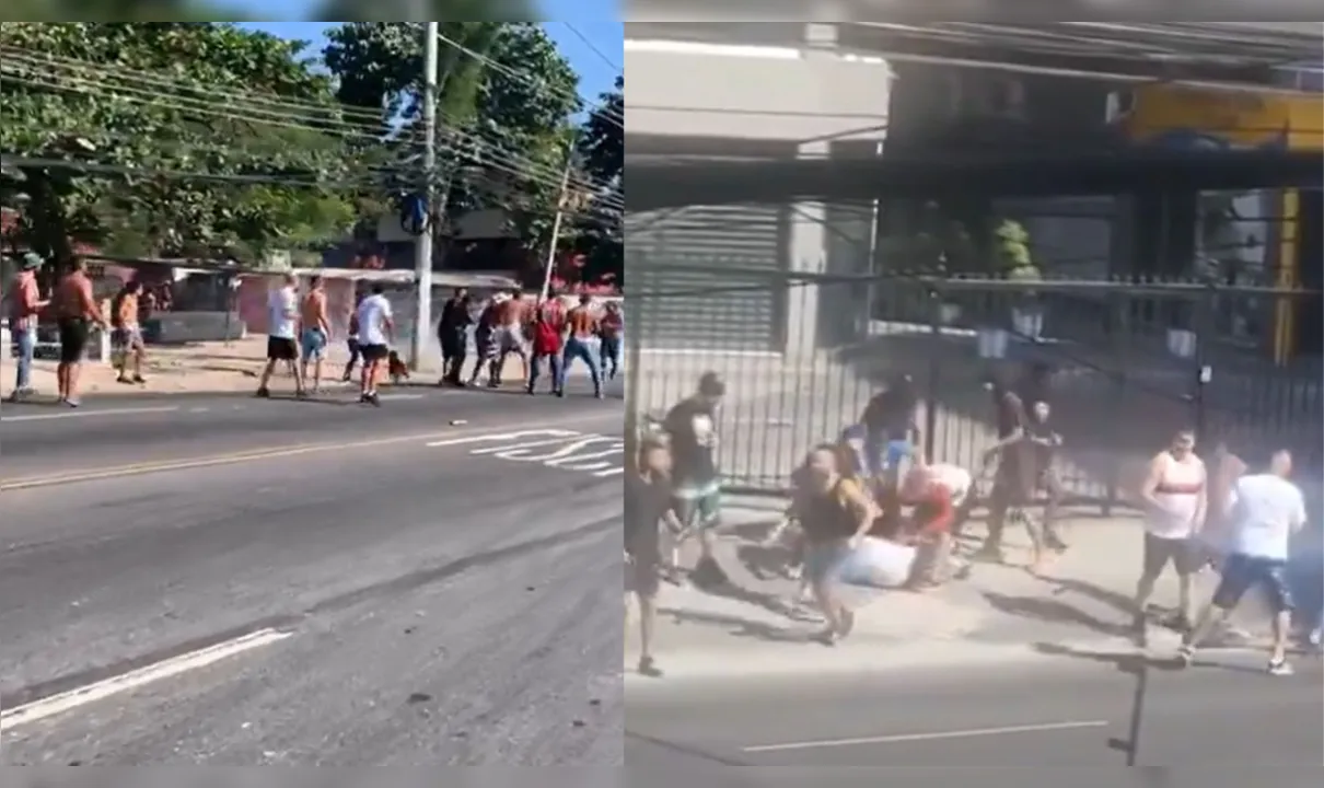 Torcedores de Flamengo e Fluminense brigaram em diversas ruas do Rio neste domingo (23)