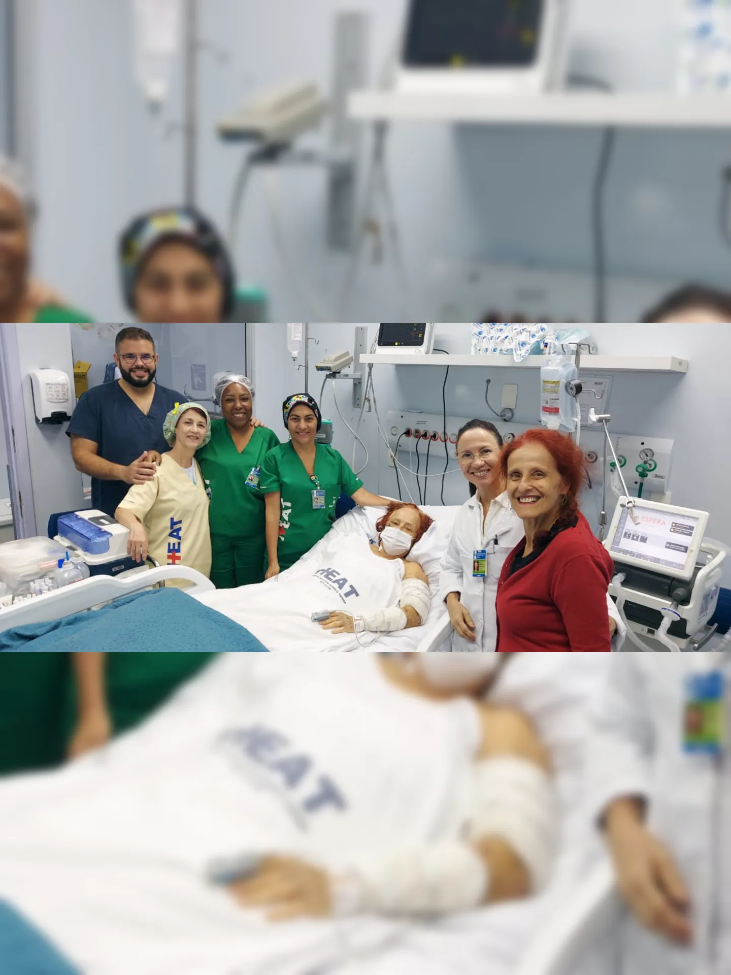 A escritora agradeceu ao Hospital Estadual Alberto Torres pelo tratamento
