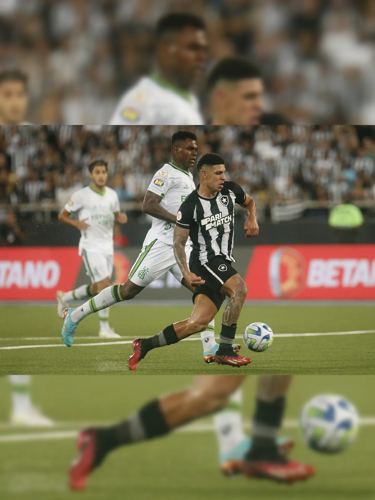 No primeiro turno, o Botafogo venceu o América-MG por 2 a 0