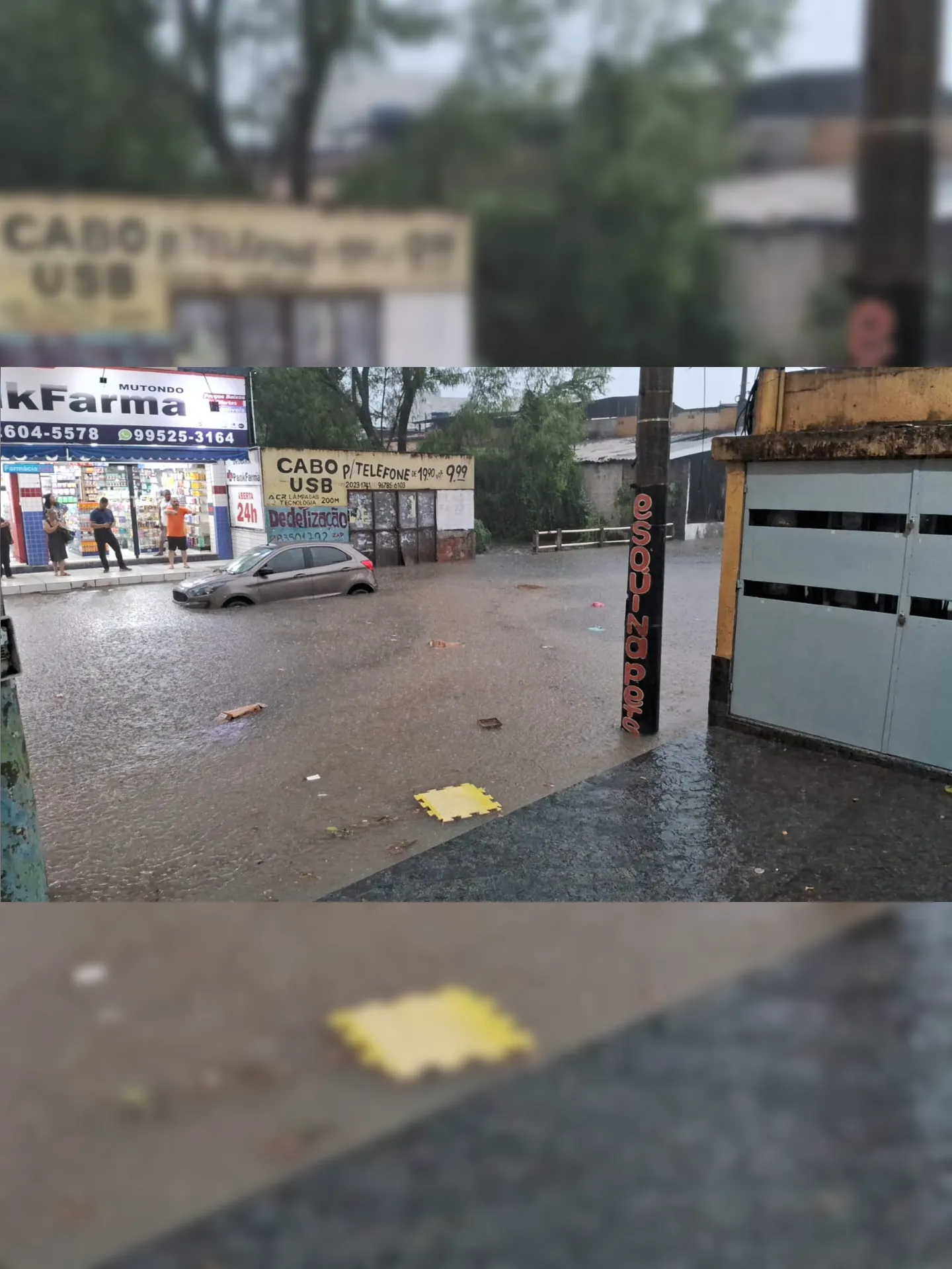 Fortes chuvas provocaram alagamentos em bairros de São Gonçalo