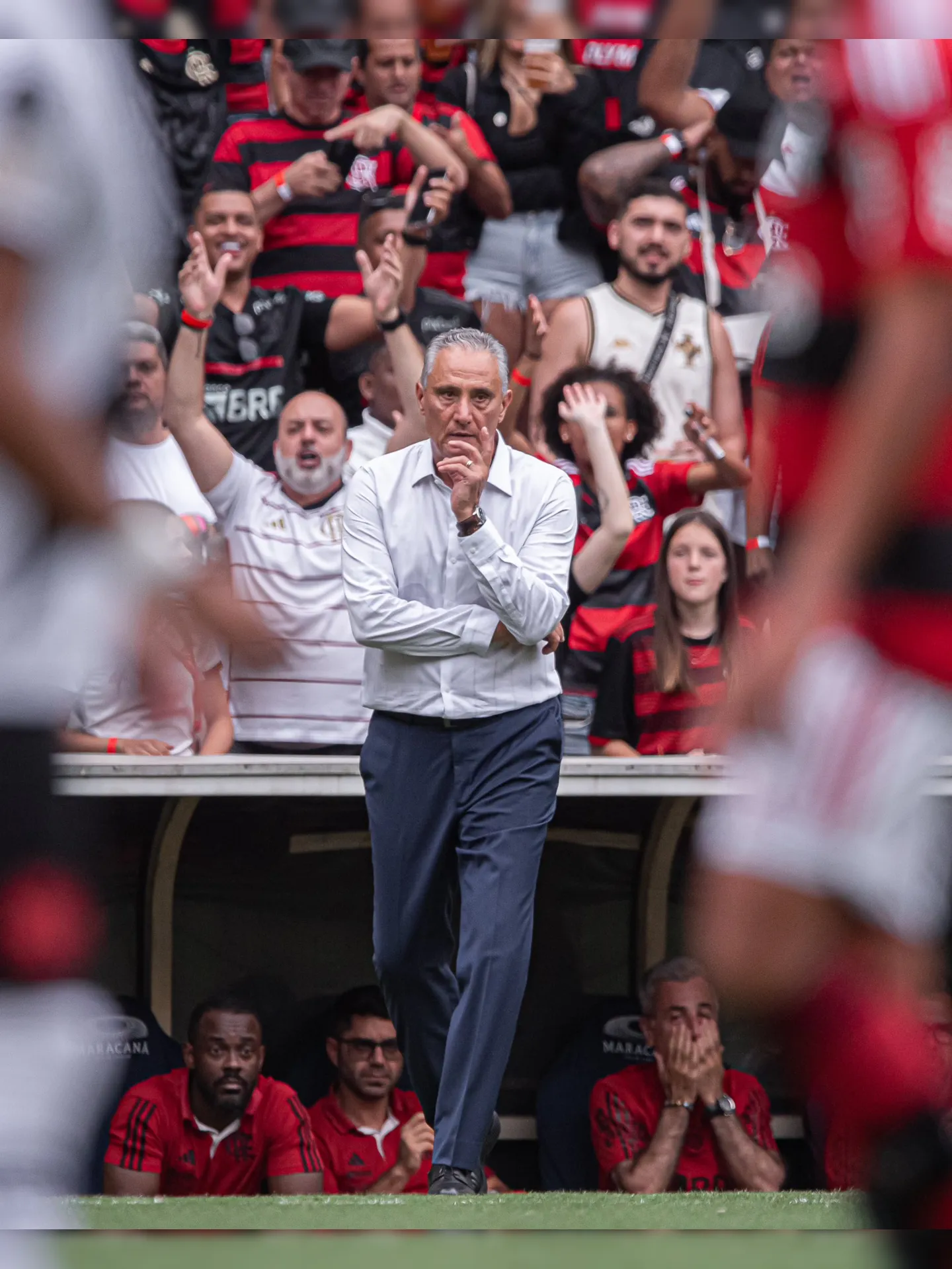 O técnico Tite emplacou sua segunda vitória no comando do Flamengo
