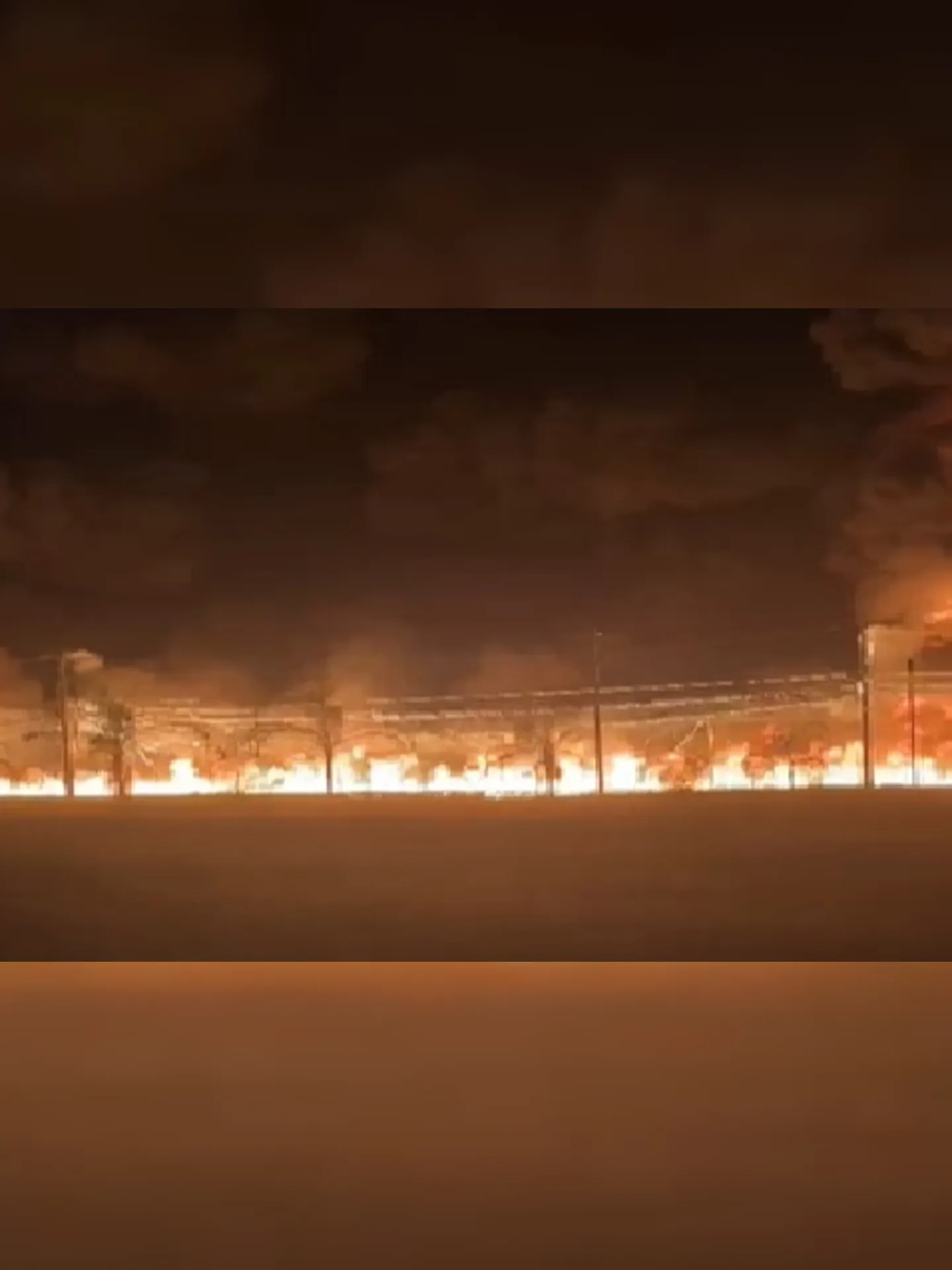 O combustível vazado foi consumido pelas chamas, sem riscos ambientais