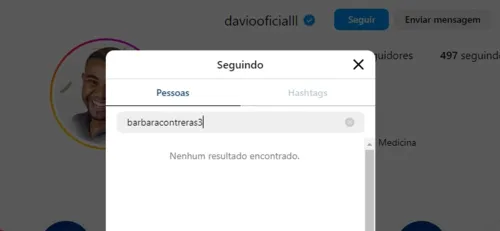 Davi deixa de seguir a influenciadora