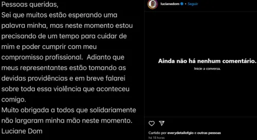 Publicação no Instagram