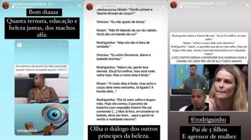 Indignada com os comentários, Luiza Brunet compartilhou sua opinião no Instagram