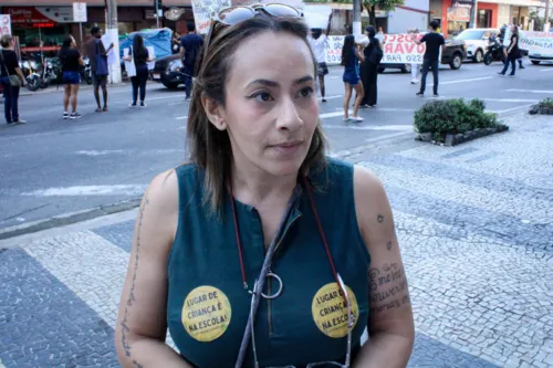 Jaky Habbylla esteve presente na manifestação em Niterói