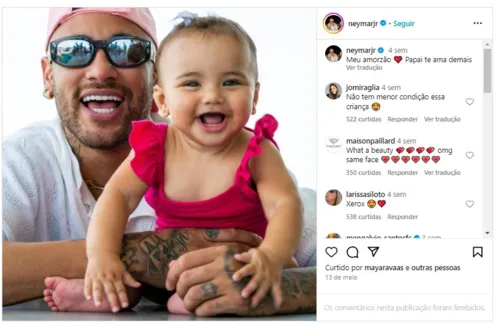 Imagem ilustrativa da imagem Neymar dá 'carrão' de luxo para filha de oito meses; veja fotos