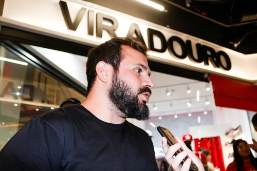 Marcelo Calil, presidente de honra da escola, marcou presença na inauguração