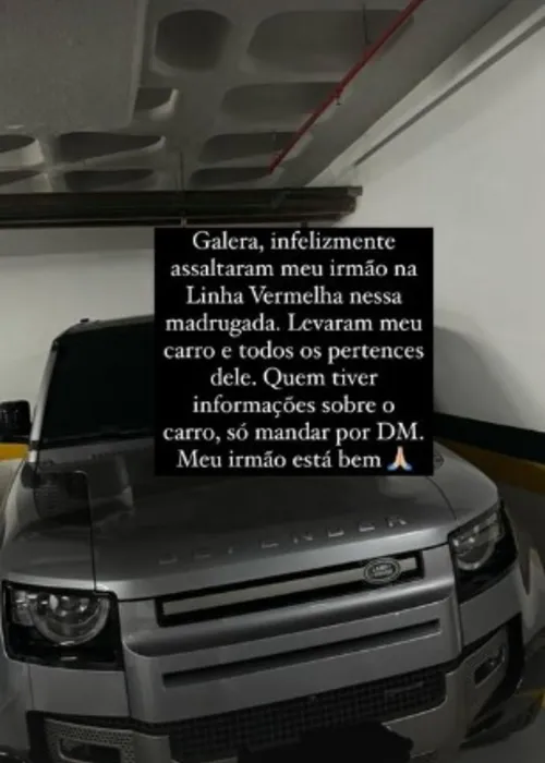 jogador Pedro Guilherme, teve seu carro roubado