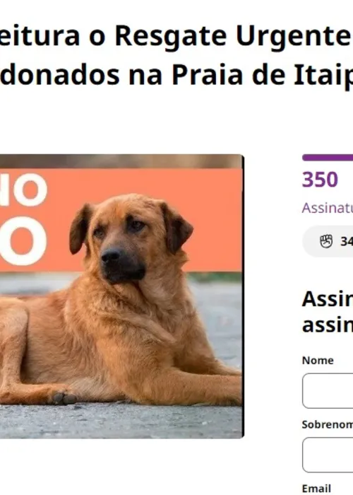 A ação já conta com 350 assinaturas