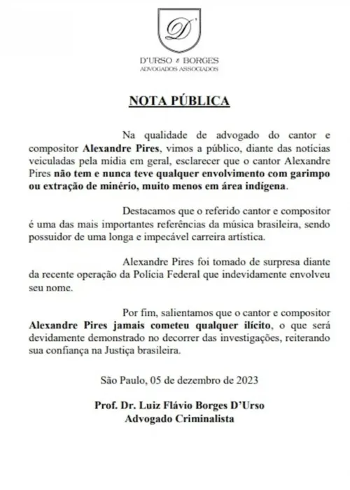 Confira o comunicado completo