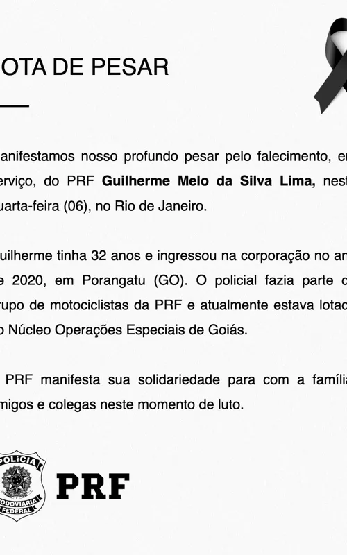 Nota de Pesar da PRF