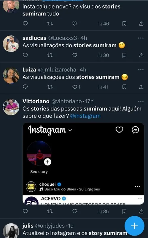 Bug no aplicativo durou por alguns minutos