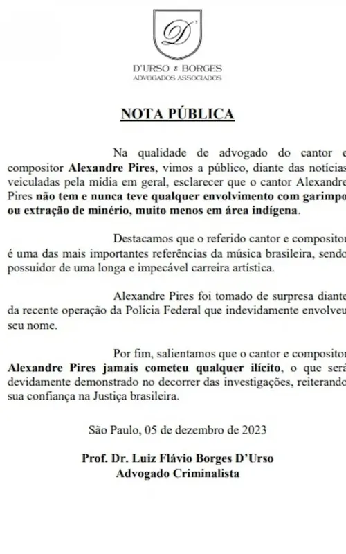Confira o comunicado completo