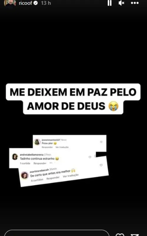 Mensagens foram enviadas para o influenciador