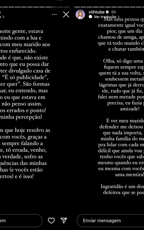 Influenciadora admite erro