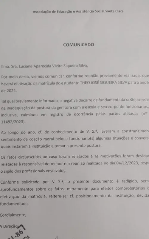 Imagem ilustrativa da imagem Mãe de menino autista que gerou lei em SG alega omissão de escola