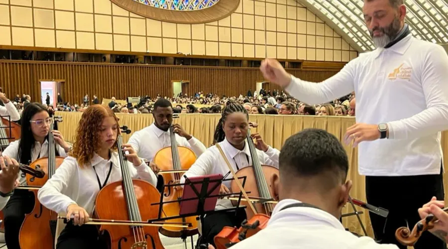 Essa é a segunda vez que a Orquestra se apresenta para o Papa