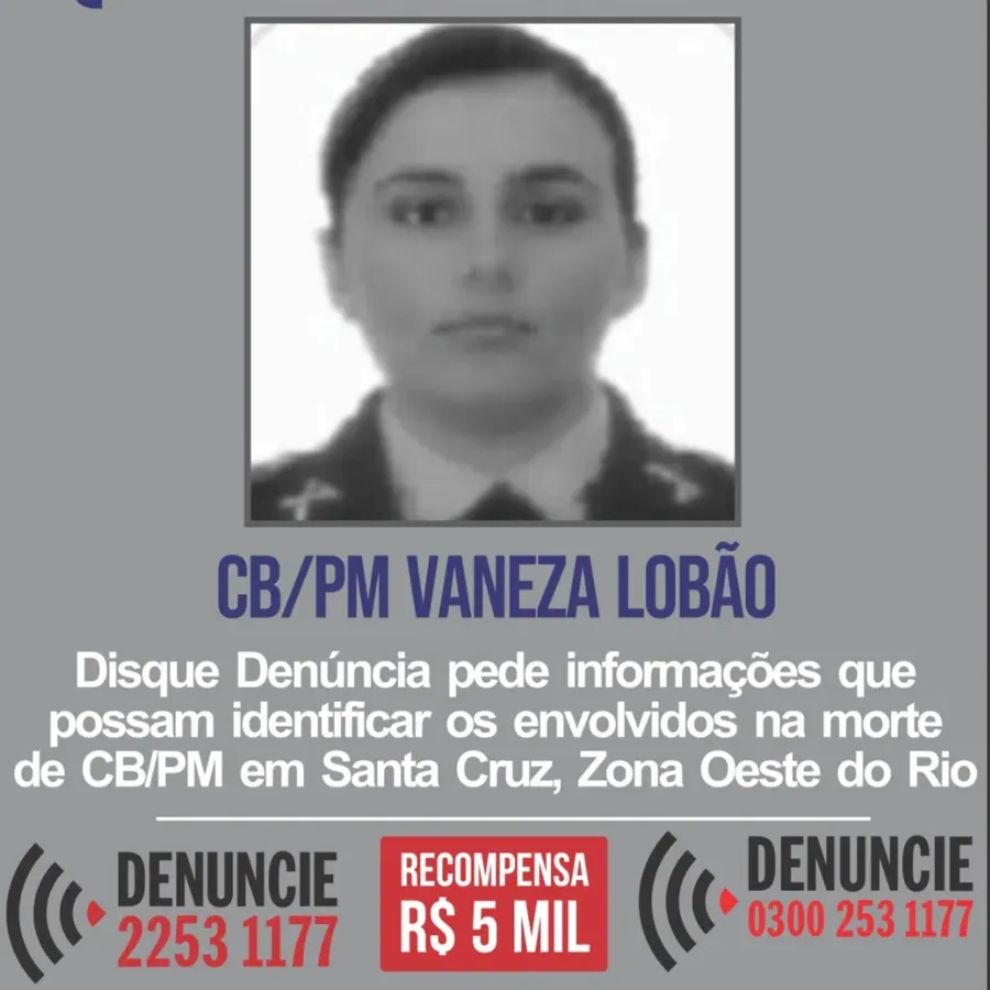 Disque Denúncia divulga cartaz pedindo informações sobre morte de policial