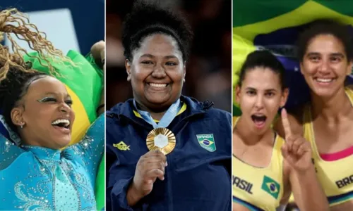 Rebeca, Bia Souza e dupla Duda e Ana Patrícia garantiram ouro para o Brasil