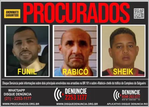 Traficantes procurados pela polícia