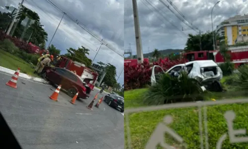 Acidente aconteceu na manhã deste domingo (12) na saída do túnel Charitas - Cafubá