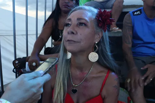 Rita de Cássia voltou a desfilar após a perda do amigo, outro integrante da escola Magnólia Brasil