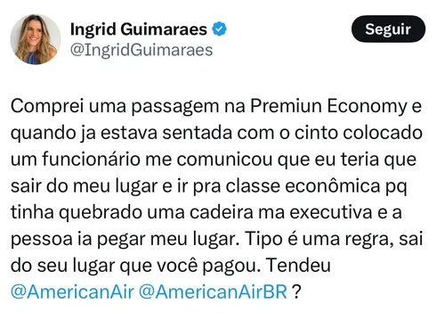 Imagem ilustrativa da imagem Ingrid Guimarães surge revoltada após 'treta' em voo internacional