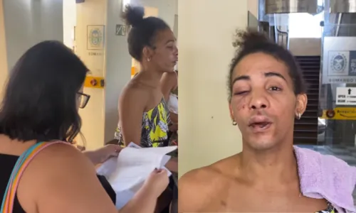 Nathalia aguardava um amigo para devolver o celular dele quando foi agredida