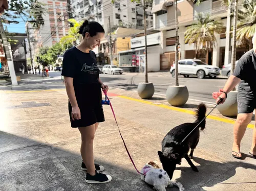Stefania Page e sua cadela Lili