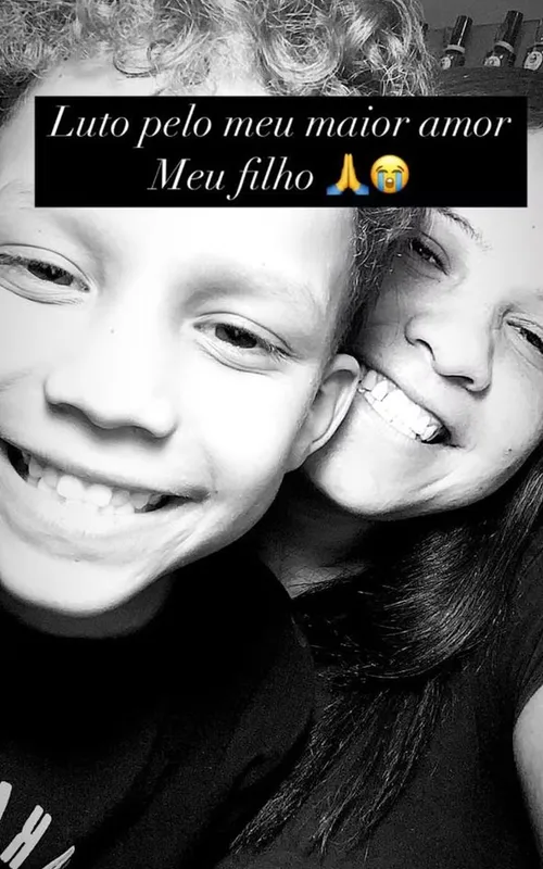 Mãe da criança lamentou a morte do filho nas redes sociais
