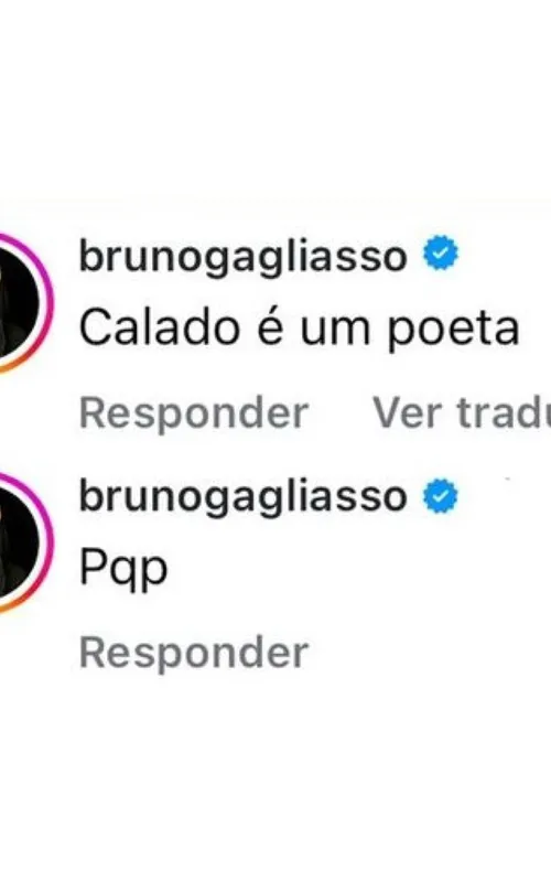 Artista comentou em uma postagem reproduzindo o vídeo de Tiago Leifert