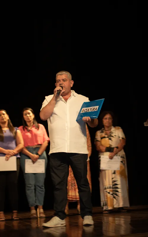 Pai Fernando D’Oxum, da Tenda Espírita São Lázaro, falou em nome dos conselheiros eleitos