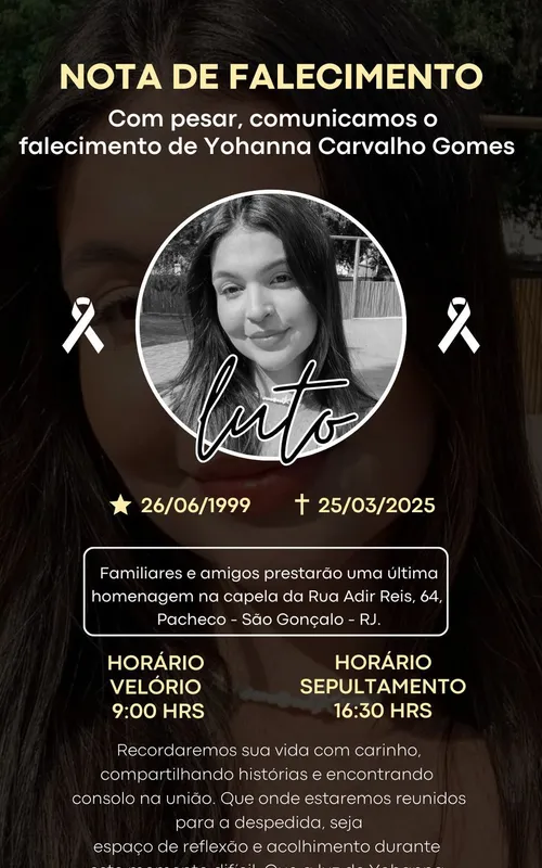 Imagem ilustrativa da imagem Jovem morta em acidente na BR-101 será enterrada em SG