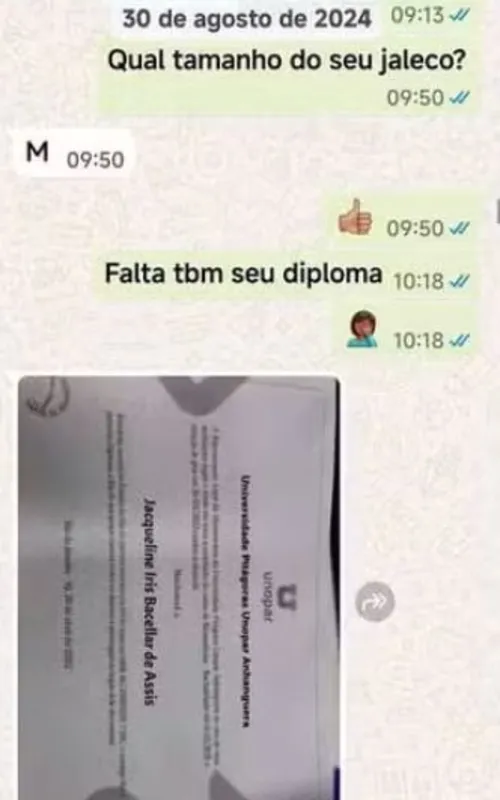 Conversa entre Jacqueline Iris Bacellar de Assis e o PSC Lab Saleme