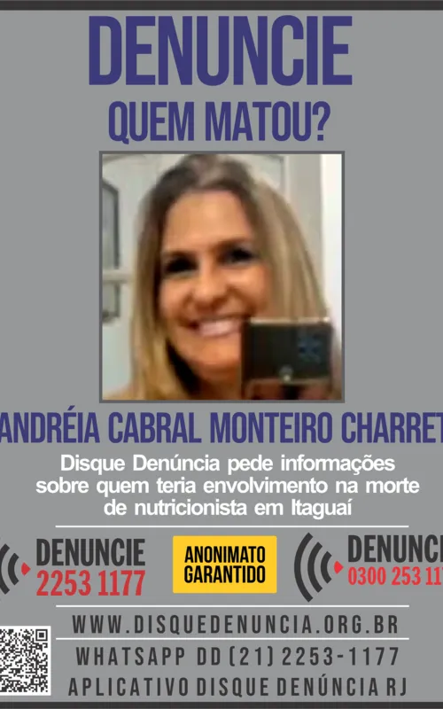 Cartaz foi divulgado nos perfis do Disque Denúncia
