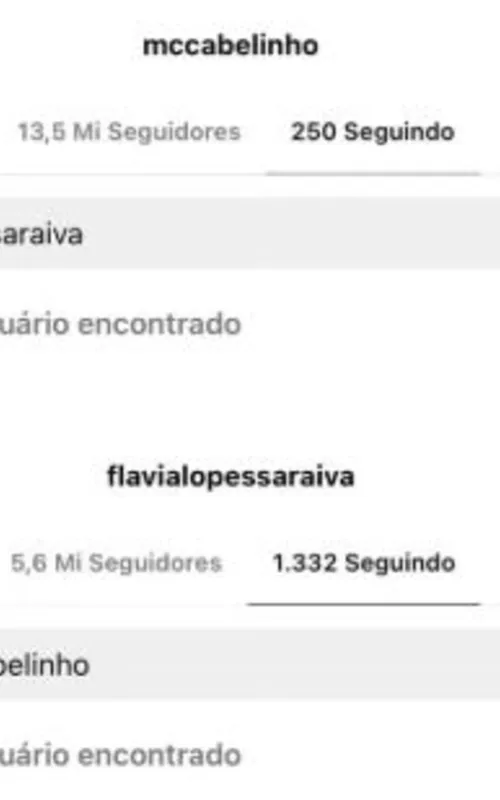 "Eles deixaram de se seguir nesta segunda-feira (30)