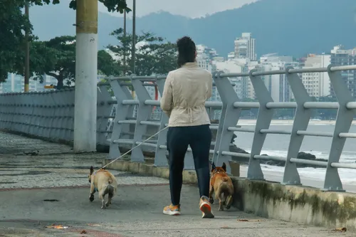 Poucas pessoas foram vistas no calçadão