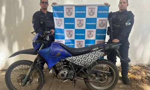 A moto recuperada permaneceu apreendida