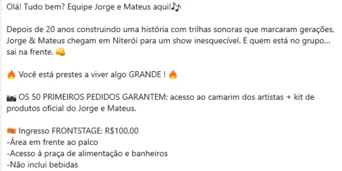 A mensagem dos golpistas para os fãs da dupla