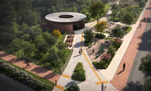 A Prefeitura divulgou uma arte de como será o novo parque