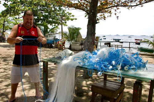 O pescador artesanal Marcelo de Freitas