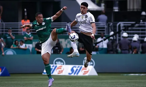 O jogo entre Palmeiras e Botafogo será transmitido a partir das 13h de Brasília.