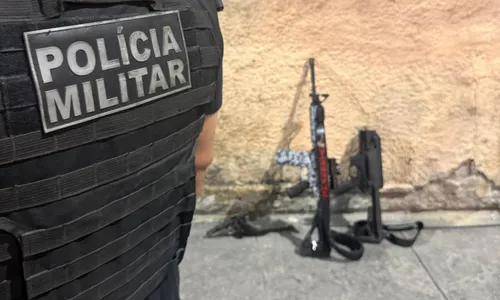 Armas apreendidas pela Polícia Militar