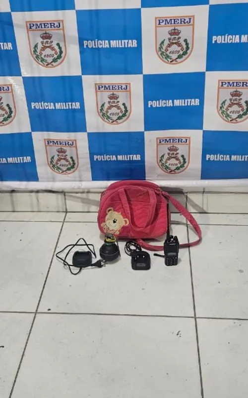 Material apreendido pela Polícia Militar