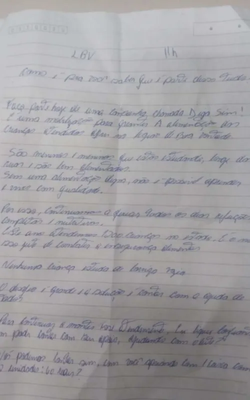 Roteiro utilizado pela acusada para se passar por funcionária da LBV