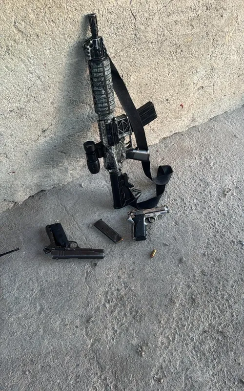 Armamento apreendido pela Polícia Militar