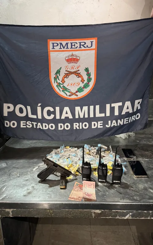Material apreendido na ocorrência, segundo a PM