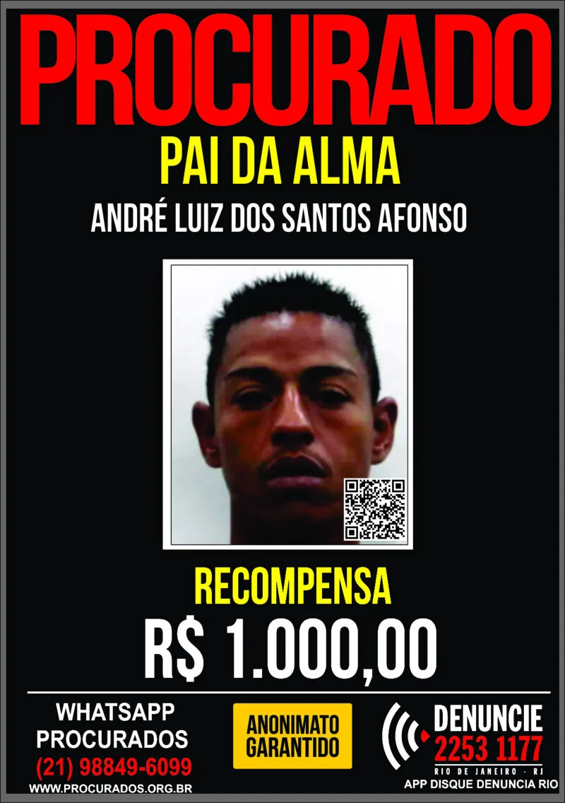 Traficante André Luís, o Pai da Alma, foi preso na Baixada Fluminense.
